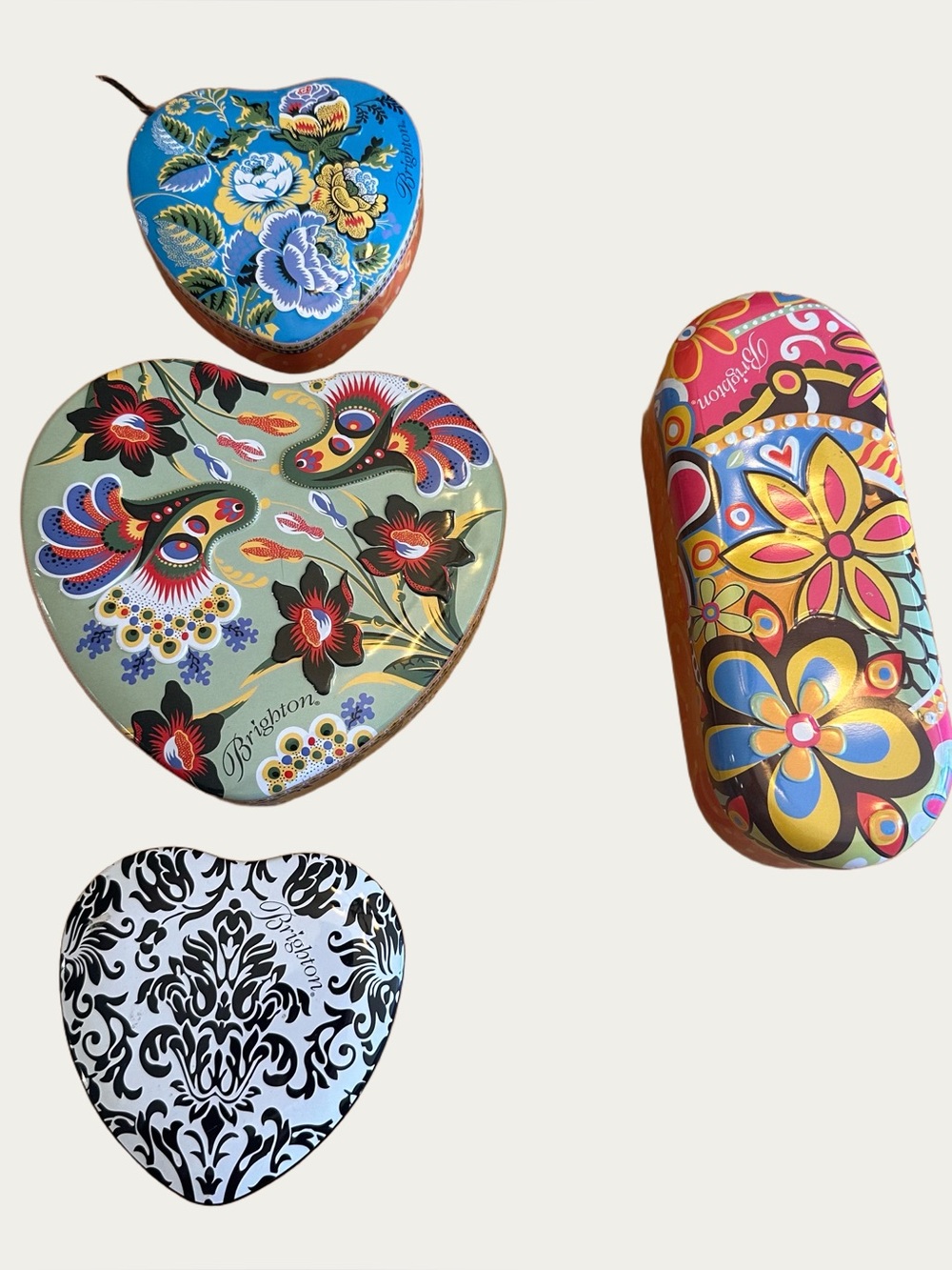 Brighton Paisley Cheerful Floral Colorful Multi-purpose Tins